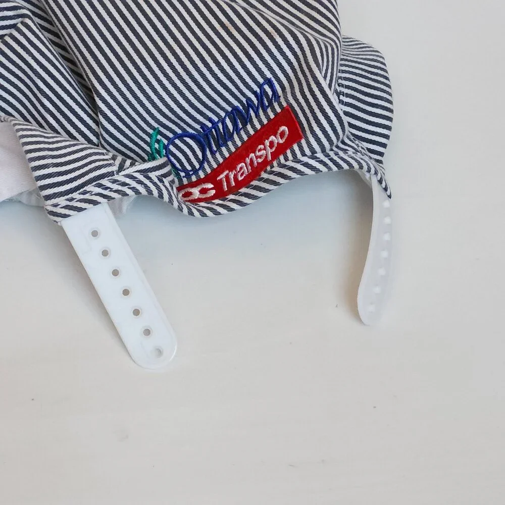 OTTAWA O-Train Hat OC Transpo Conductor Hat Hickory Stripe Embroidered - Picture 5 of 9